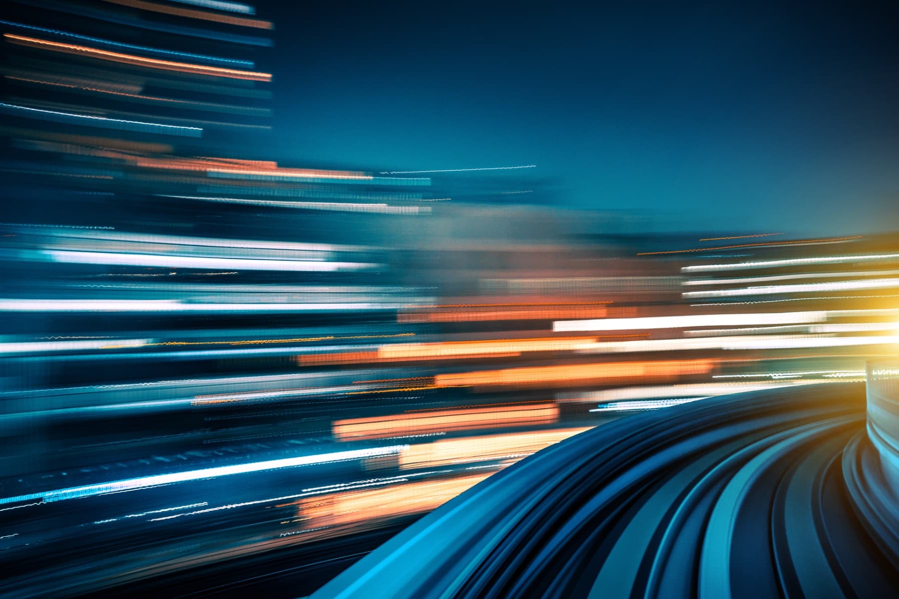 Light trails at speed